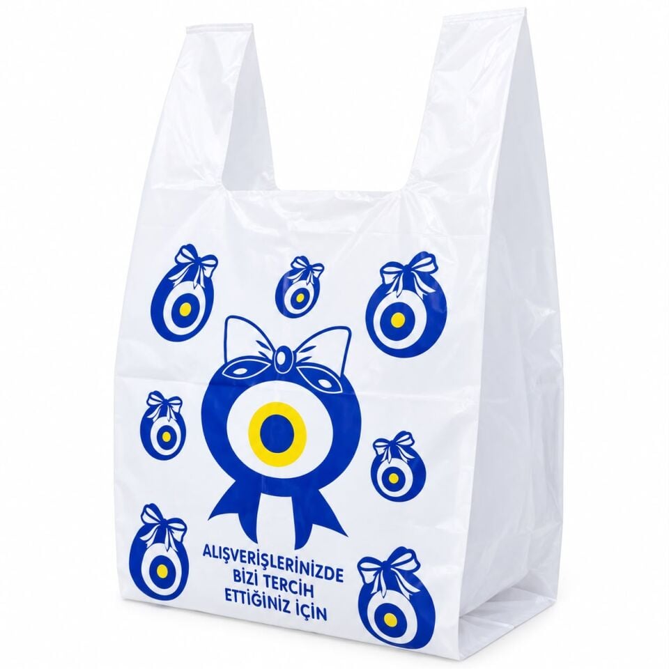 Nazar Boncuk Baskılı Atlet Poşet Mini Boy 1 kg