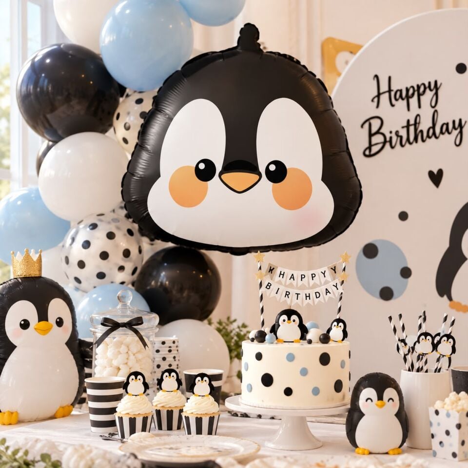 Penguen Kafa Folyo Balon