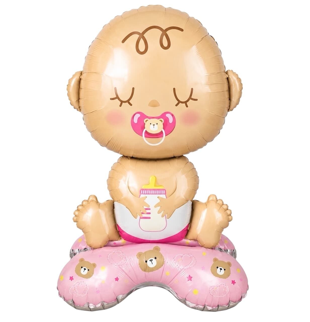 Ayaklı Pembe Bebek Folyo Balon