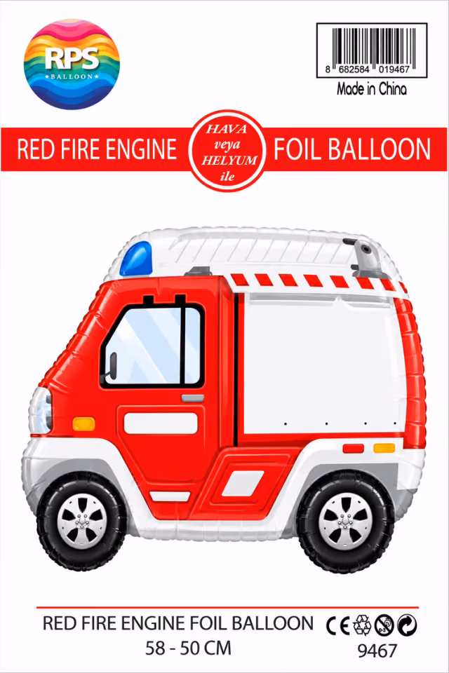 Kırmızı İtfaiye Folyo Balon
