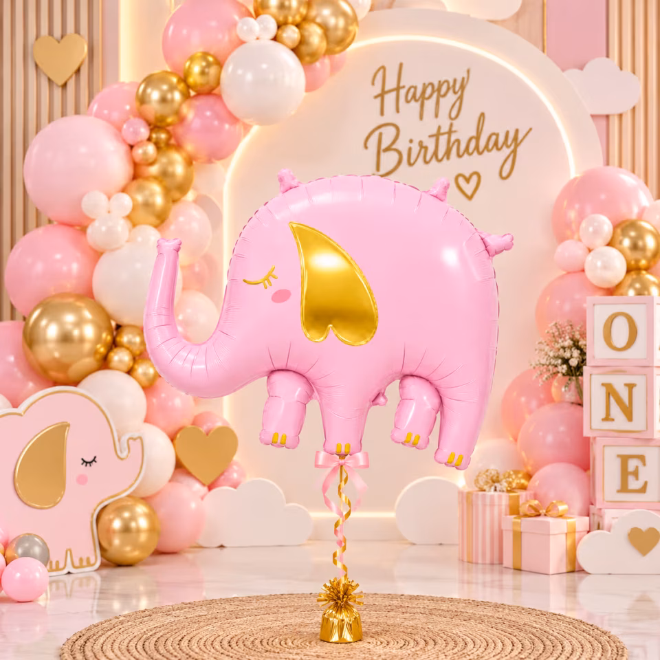 Pembe Fil Folyo Balon