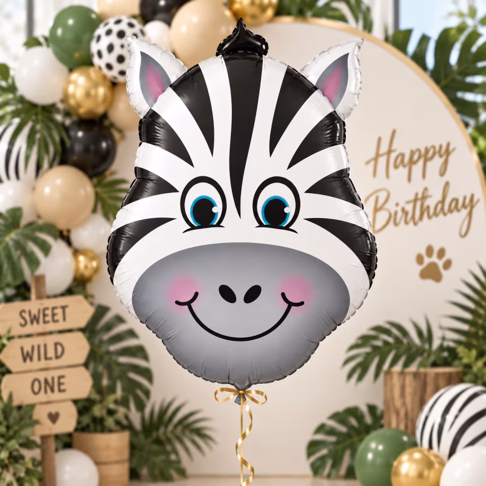 Zebra Kafa Folyo Balon