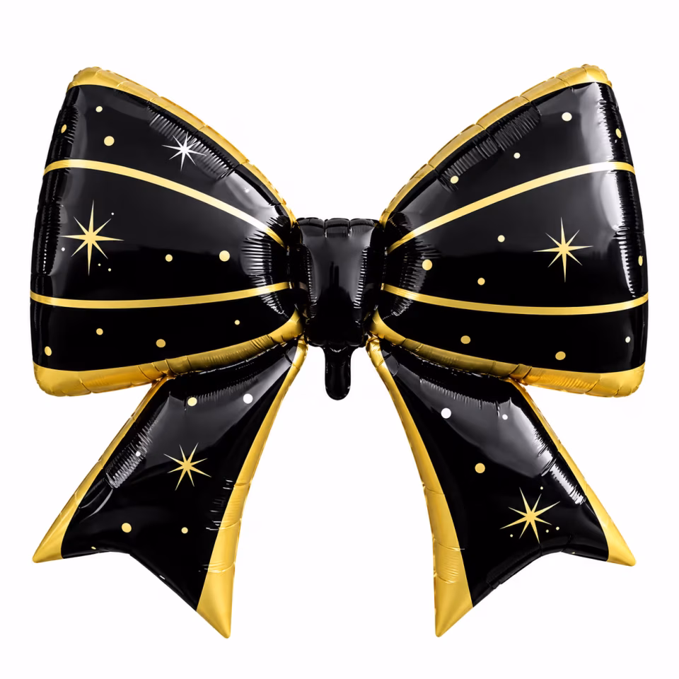 Siyah Gold Fiyonk Folyo Balon